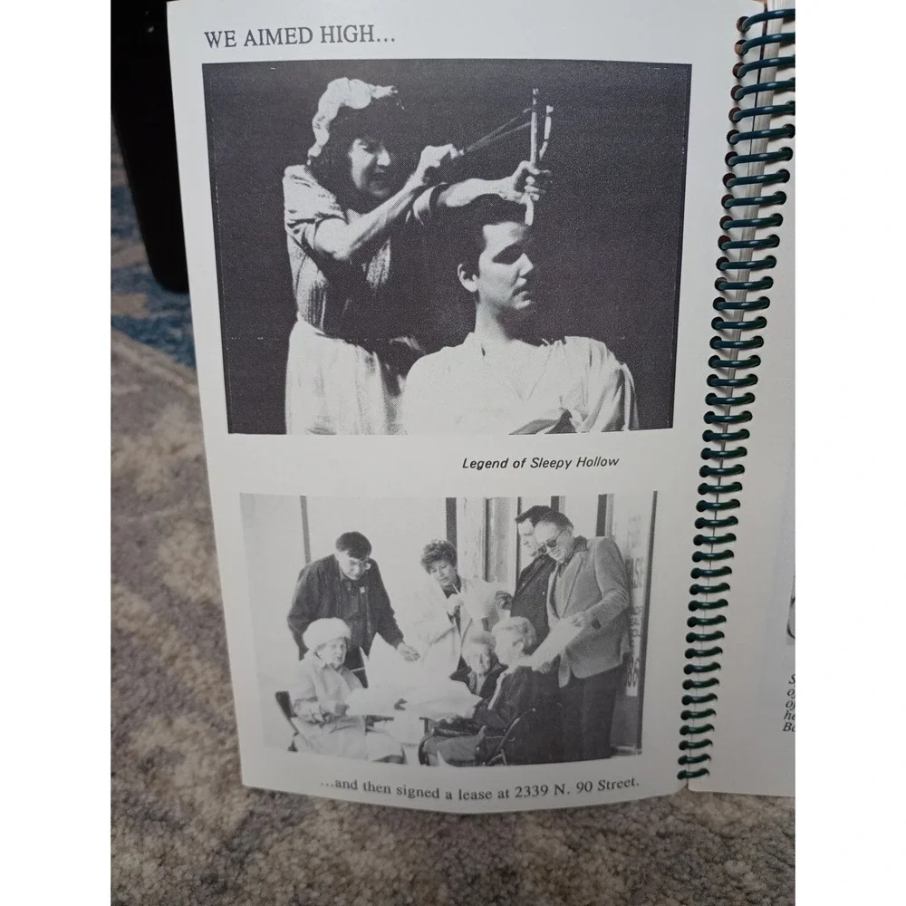 Vtg Spiral Cookbook Grand Olde‎ Players Omaha, Nebraska Community Theater 1980s